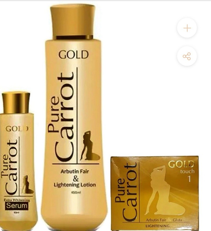 3pc. AUTHENTIC Pure carrot body lotion & bar Soap & serum for skin types 👌