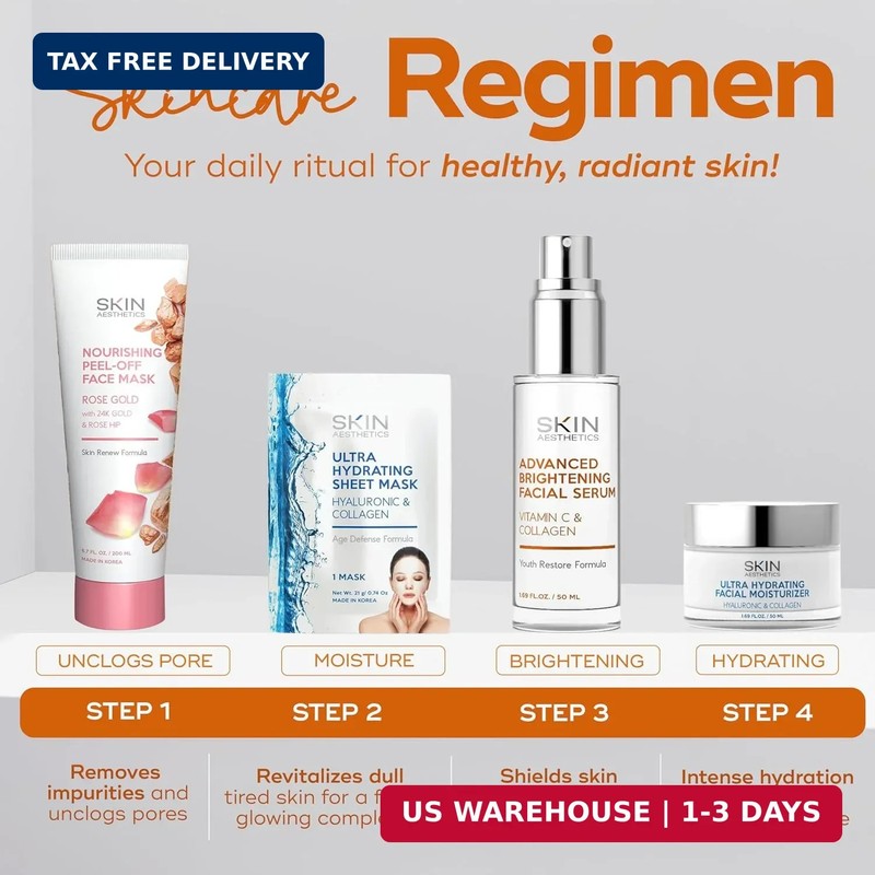 Skin Aesthetics Vitamin C Serum For Face - Dermatologist Tested - with Collagen gallery