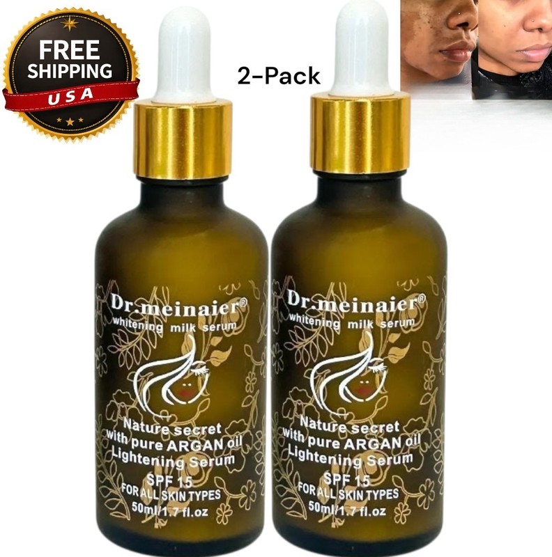 2X Kojic Albutin Milk Serum Face Body Dark Spot Brightening, 50ml/ea [USA Stock]