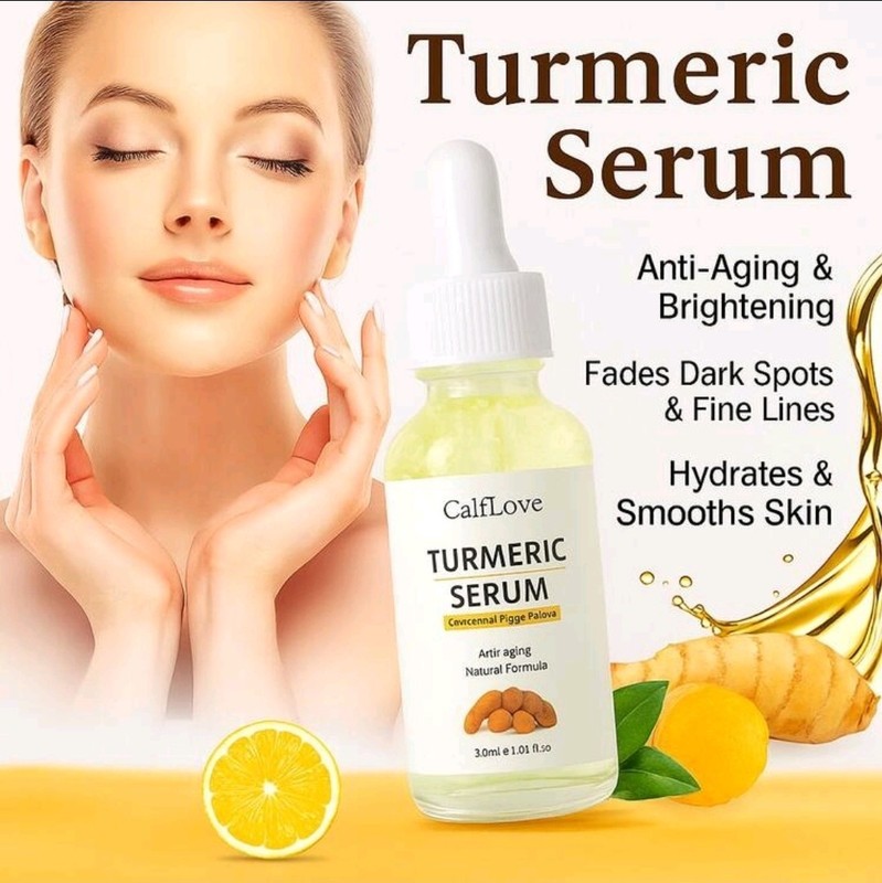 Turmeric Glow Serum – Antioxidant-Rich Formula For Skin Brightening & Smoothing.
