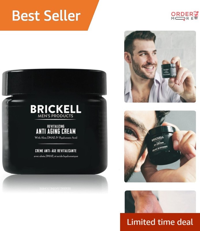 2 oz Men’s Anti-Aging Moisturizer – Natural and Scented, Fights Fine Lines