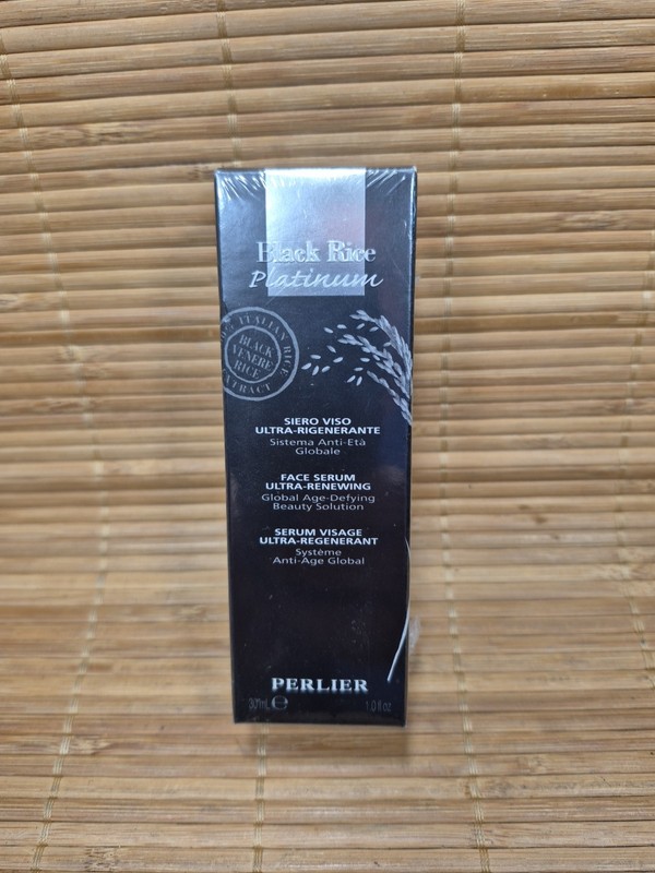 Perlier Black Rice Platinum Face Serum Ultra Renewing 1 oz ~ Sealed ~ FREE SHIP