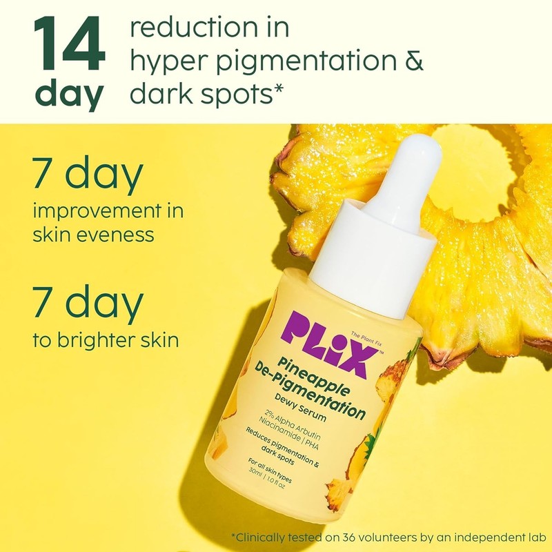 The Plant Fix Plix 2% Alpha Arbutin Pineapple De-Pigmentation Dewy Serum 30ml gallery