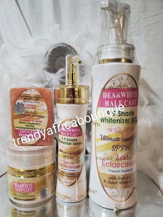 Dearwhite 9.9 shade lotion, serum, face cream, & soap 100% satisfaction