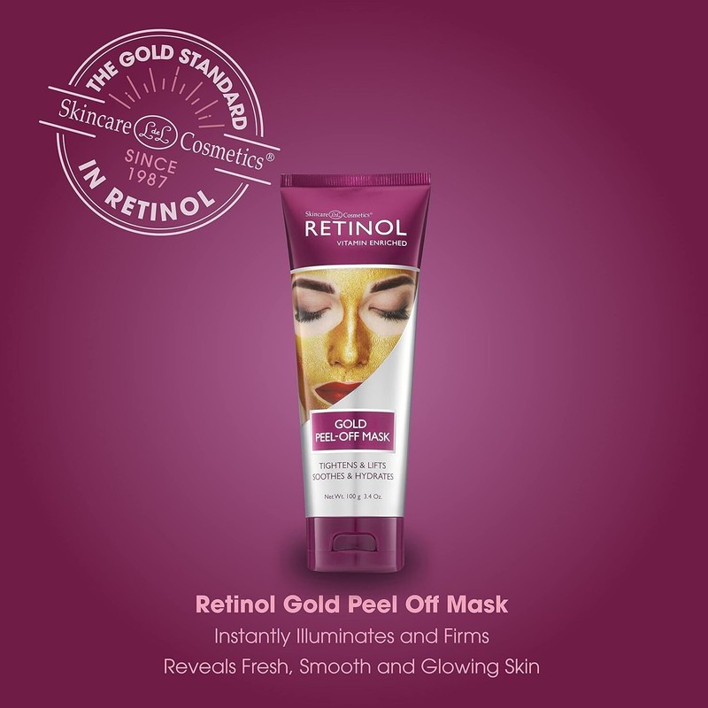 Retinol Gold Peel-Off Mask Tightens, Soothes & Hydrates Skin For Luminous Finish gallery