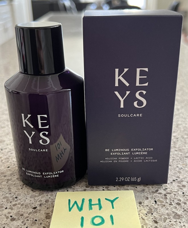 Keys Soulcare Be Luminous Exfoliator Powder Lactic Acid 2.29oz/65g Full SZ $22