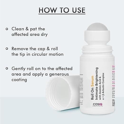 Cos-IQ Intimate Brightening Roll-On Serum | With Azelaic Acid 40ml gallery