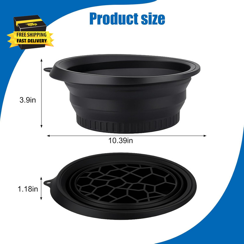 Silicone Face Bowl for Ice with Built-In Icetray, Collapsible Face Tub for Ice B gallery