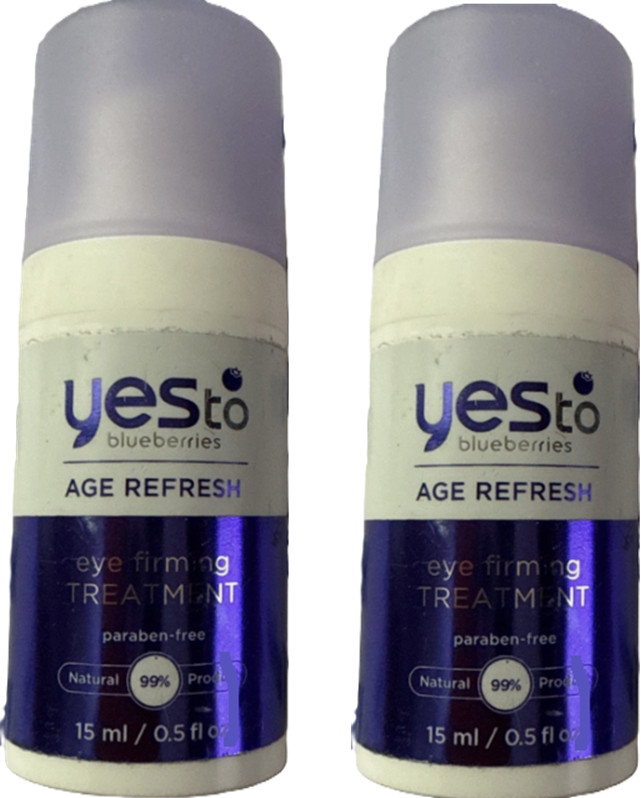 Yes To Blueberries Age Refresh Eye Firming Treatment 0.5 fl oz Paraben Free 2PK