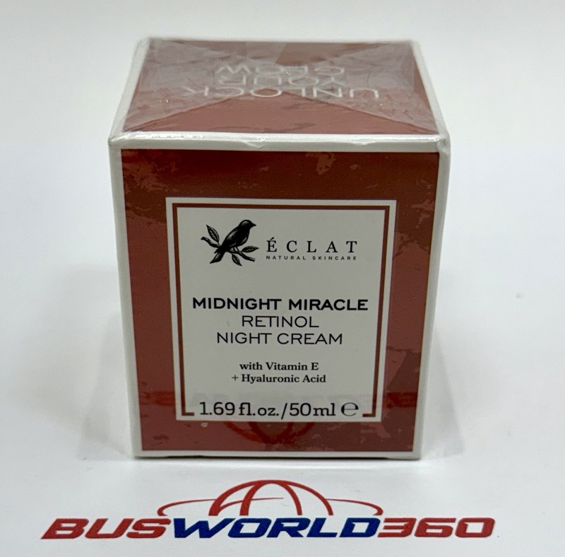 ECLAT Midnight Miracle Retinol Night Cream w/ Vitamin E – 1.7oz – NEW Exp 5/2028