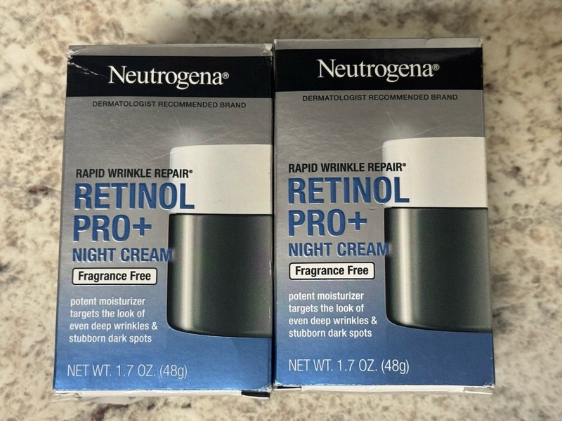 2x Lot Neutrogena Rapid Wrinkle Repair RETINOL PRO + NIGHT CREAM 1.7 FL Oz
