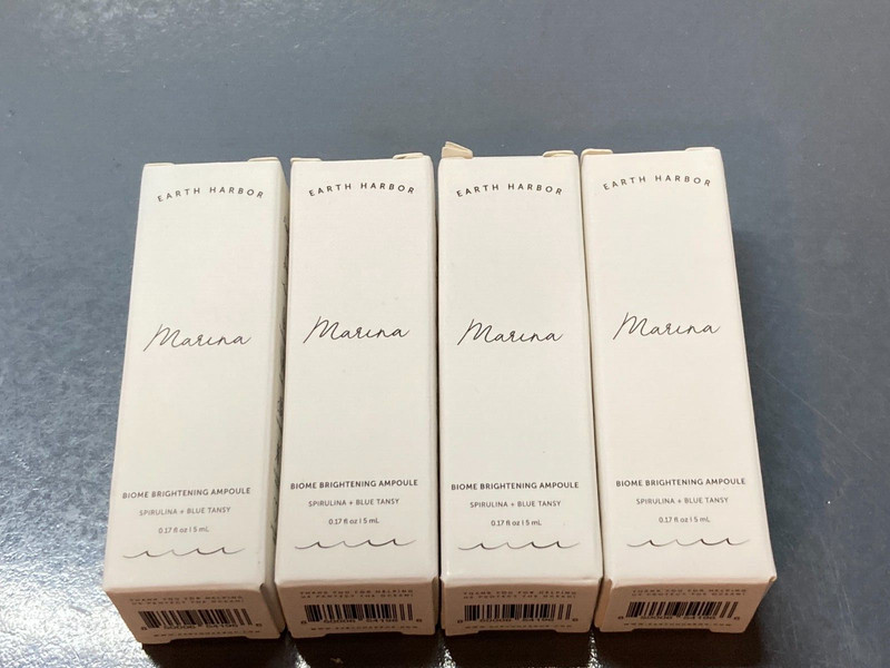 4x Earth Harbor MARINA Biome Brightening Ampoule 0.17 oz – 15 ml each NIB