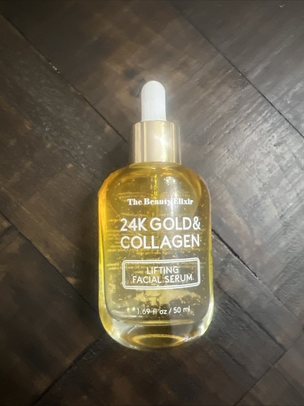 The Beauty Elixir 24K Gold & Collagen Lifting Facial Serum EXP 2026 1.69 fl New