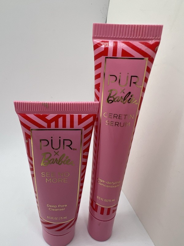 PÜR x Barbie Skin Essentials Skincare Deep Pore Cleanser Ceretin Serum •NEW•