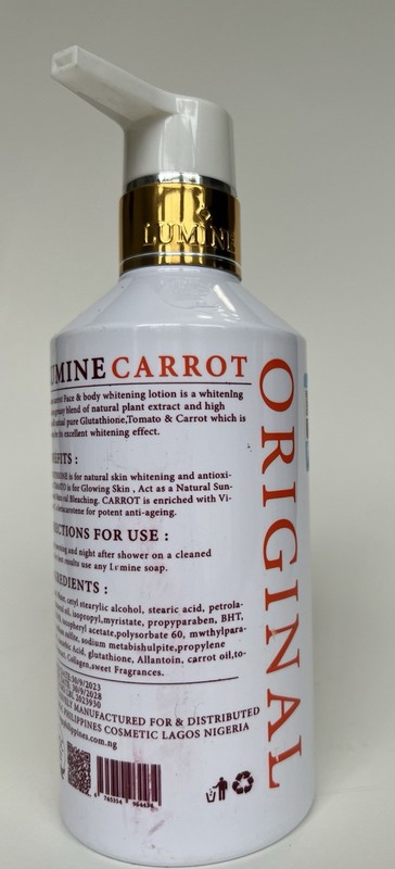 Lumine Carrot Face & Body Lotion 400ml All Skin Types💯 AUTHENTIC gallery