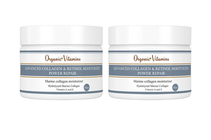 2 jar 8 oz COLLAGEN organic v CREAM, no SNAIL GEL Cream COLAGEN Retinol Cream gallery