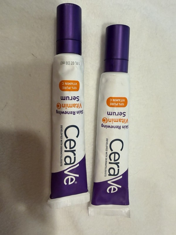 CeraVe Skin Renewing Vitamin C Serum, 2-Pack, 1 fl oz (30ml)