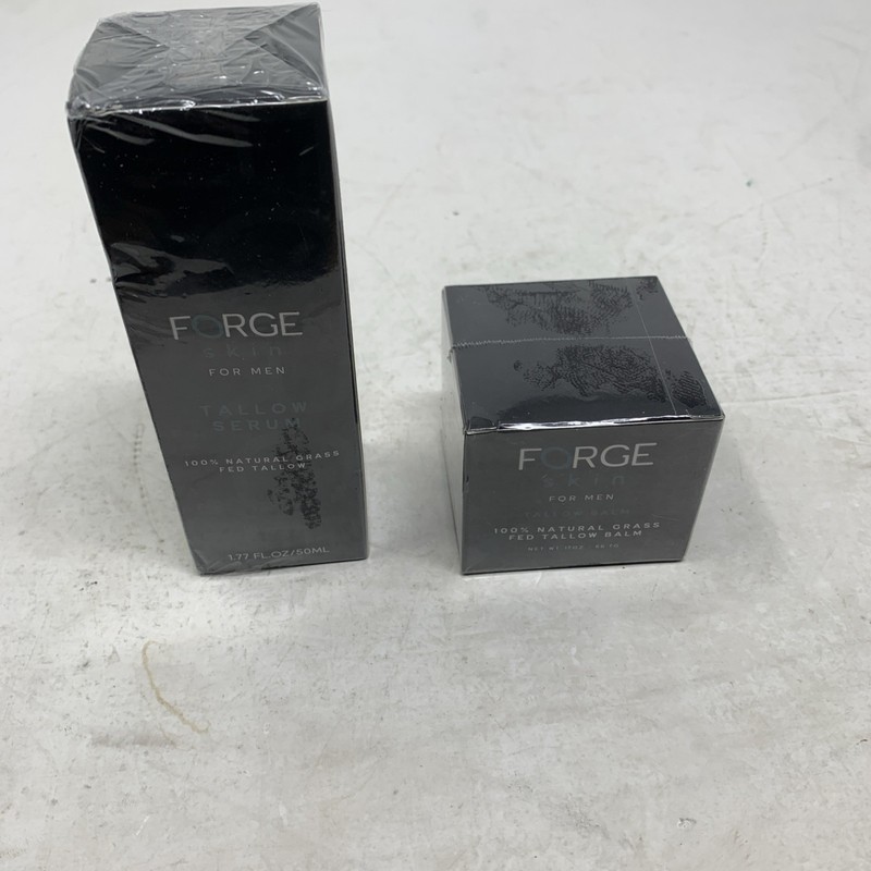 Forge Skin For Men Beef Tallow Based Face Balm & Serum Set New Sealed!