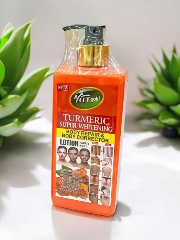 💯 Original 2-pc Veet gold Turmeric Whitening Lotion + Oil Face Body USA Stock gallery
