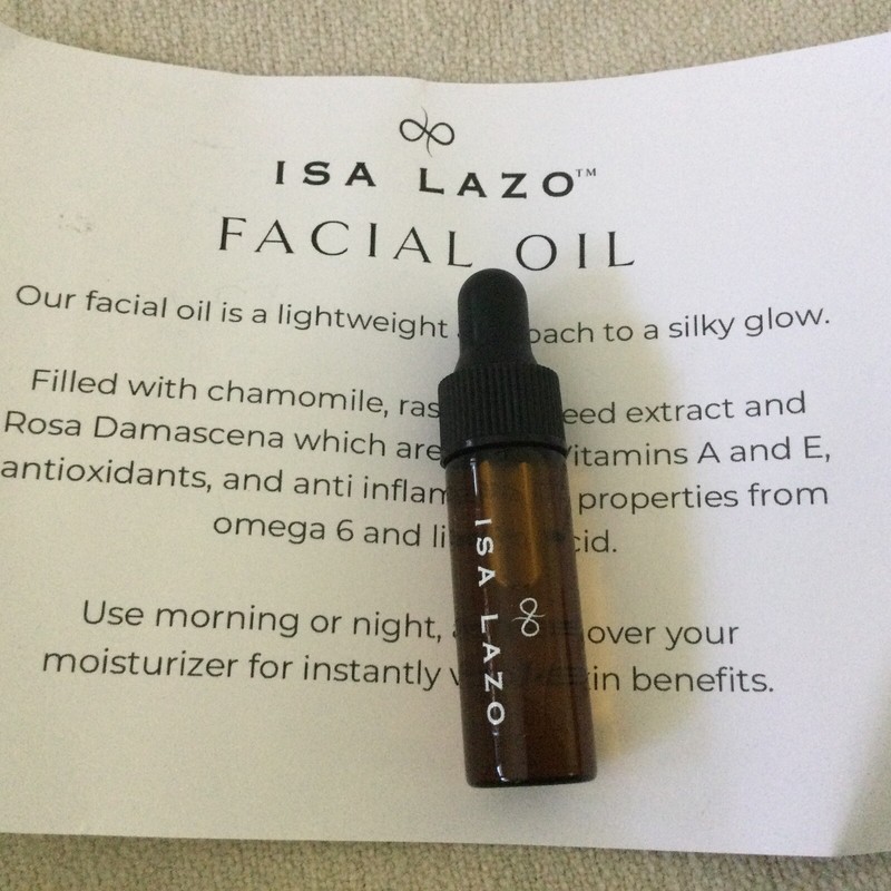 Isa Lazo Facial Oil Sample 5ml .17 Oz Dropper Chamomile Raspberry Rosa Damascena gallery