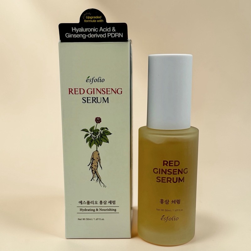 Esfolio Red Ginseng Serum Hyaluronic Acid Derived PDRN Hydrating 1.69 oz