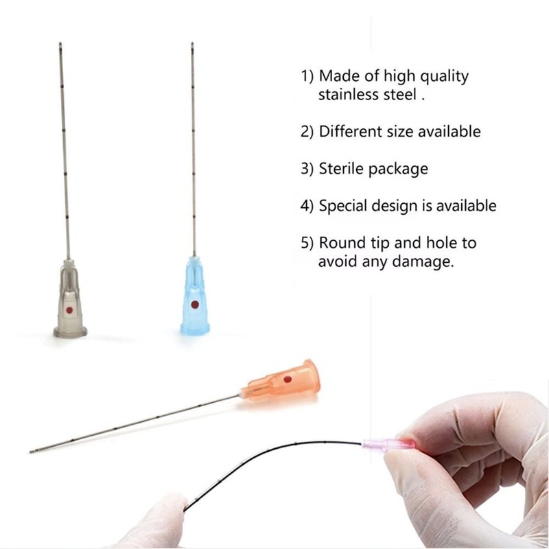 10PCS Disposable Stainless Steel Cannula Blunt Tips for Fillers, US Seller gallery