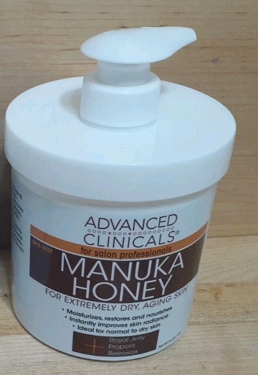 1 JUG: Advanced Clinicals MANUKA HONEY Moisturizing Skin Lotion BEES WAX 16 oz
