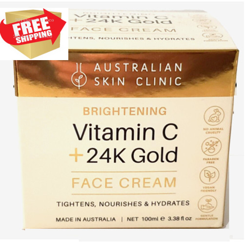 Australian Skin Clinic Brightening Vitamin C + 24k Gold Face Cream 3.38 fl oz