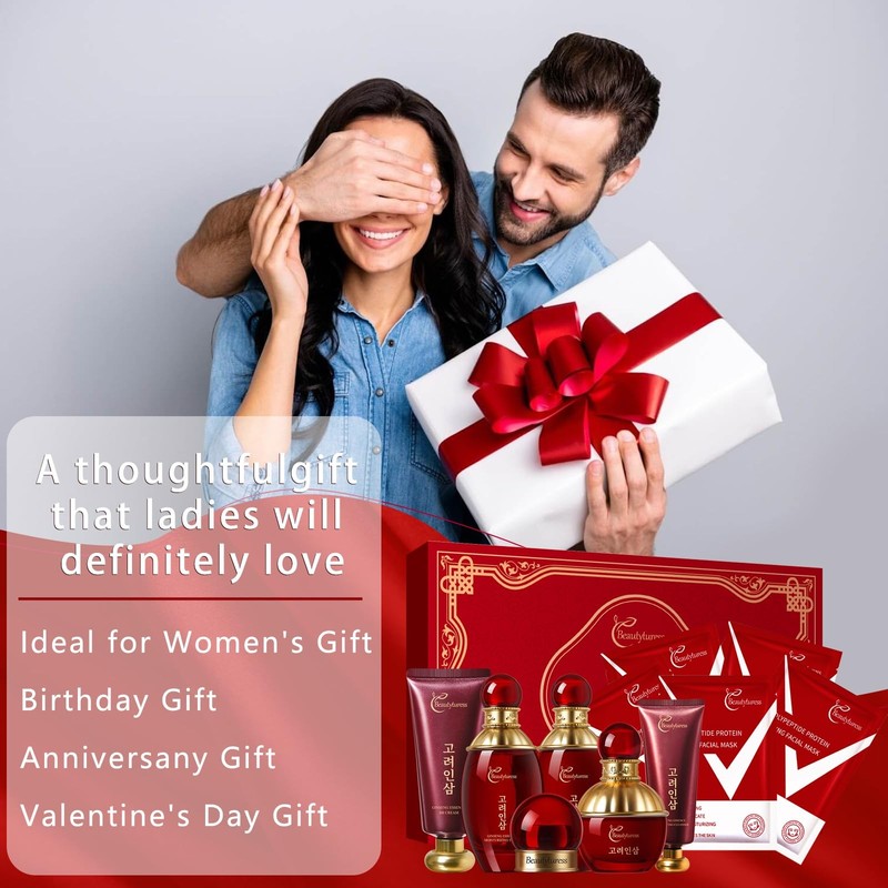 Red Ginseng Skincare Set for Women, - Anti-Aging Facial Care Kit with Toner, ... gallery