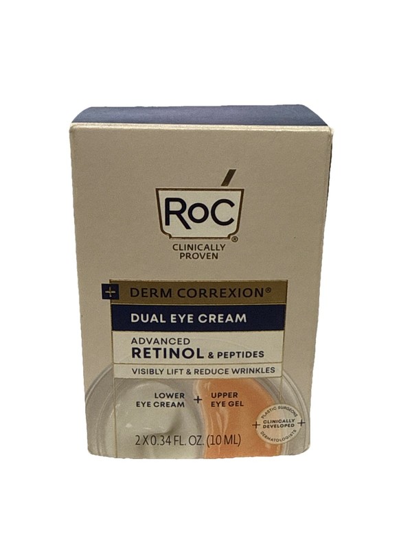 RoC Derm Correxion Dual Eye Cream Retinol + Peptides – 2×0.34oz