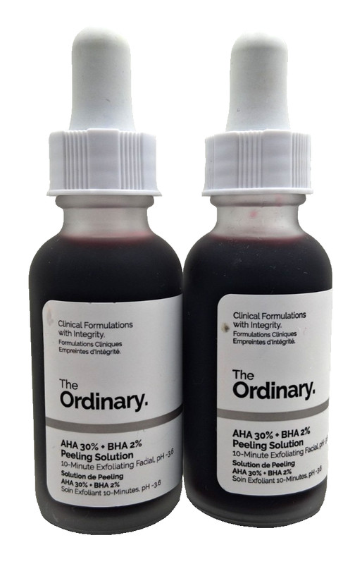2 x The Ordinary AHA 30% + BHA 2% Peeling Solution 30 ml, Without Box
