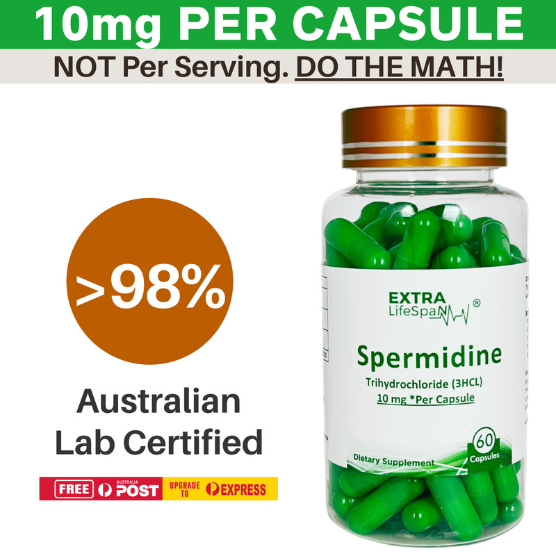 Spermidine Trihydrochloride Capsules Australian Certified Anti Aging Supplement