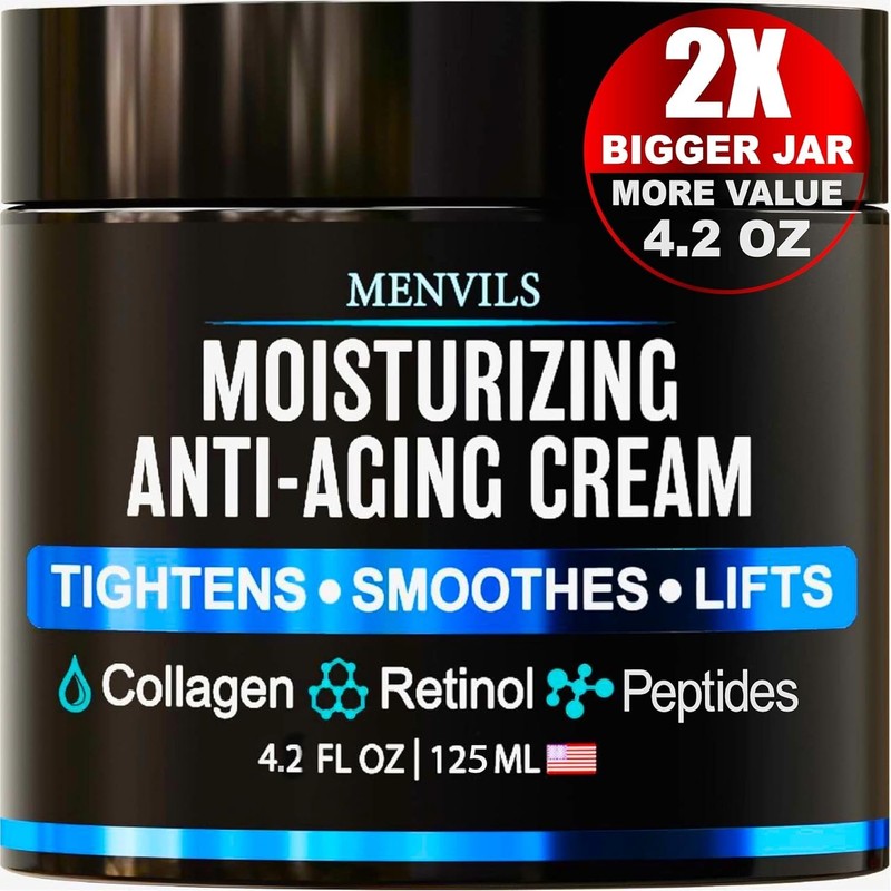 Crema Facial Hidratante Para Hombres Antienvejecimiento Con Colágeno y Retinol