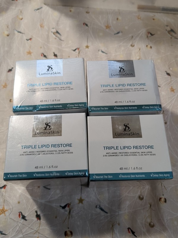 $392 Retail, Total 4 Boxes, LuminaSkin Triple Lipid Restore 1.6 oz