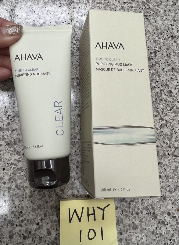 AHAVA Time to Clear Purifying Mud Mask 3.4oz/100mL Full Size; SEALED RET$ 35 NIB gallery