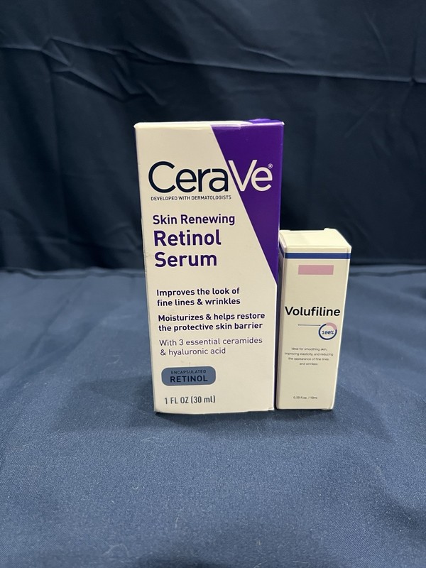CeraVe Skin Renewing Retinol Serum /Volufiline 100% 0.33oz Anti Aging Skin Drops