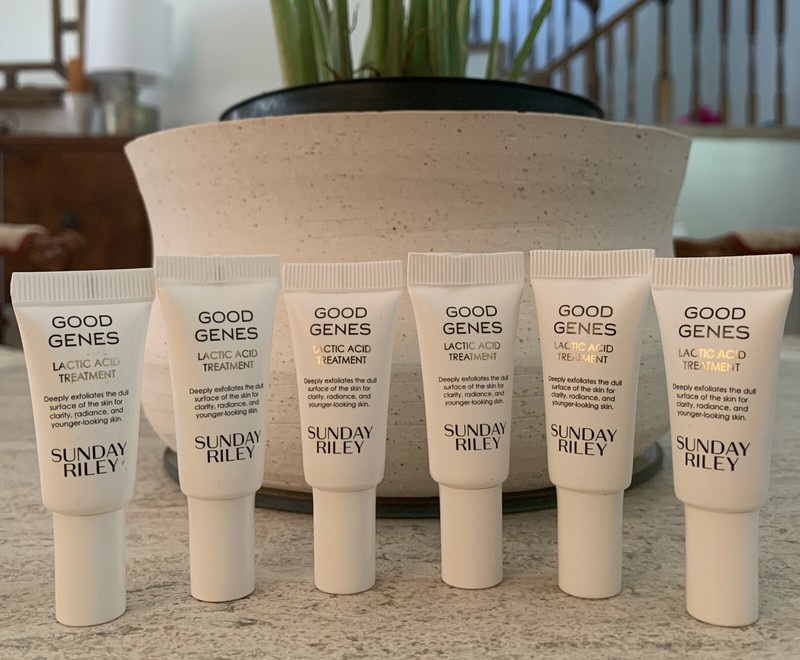 $85 6pc x Sunday Riley Good Genes Lactic Acid Treatment Serum .17oz/5mL Each