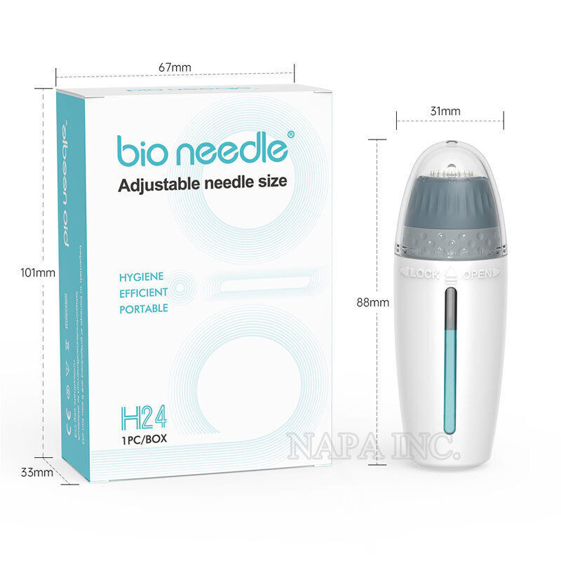 0-1.5mm Adjustable Derma Stamp Mini Hydra Golden 24 pins Titanium Derma Stamp gallery