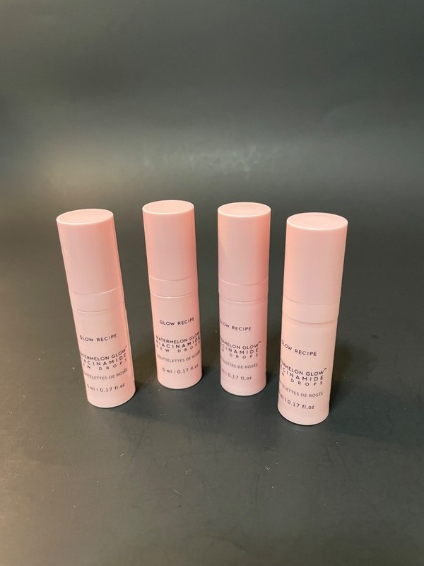 GLOW RECIPE “WATERMELON GLOW” : NIACINAMIDE DEW DROPS-1 LOT OF 4 .17 fl oz x 4