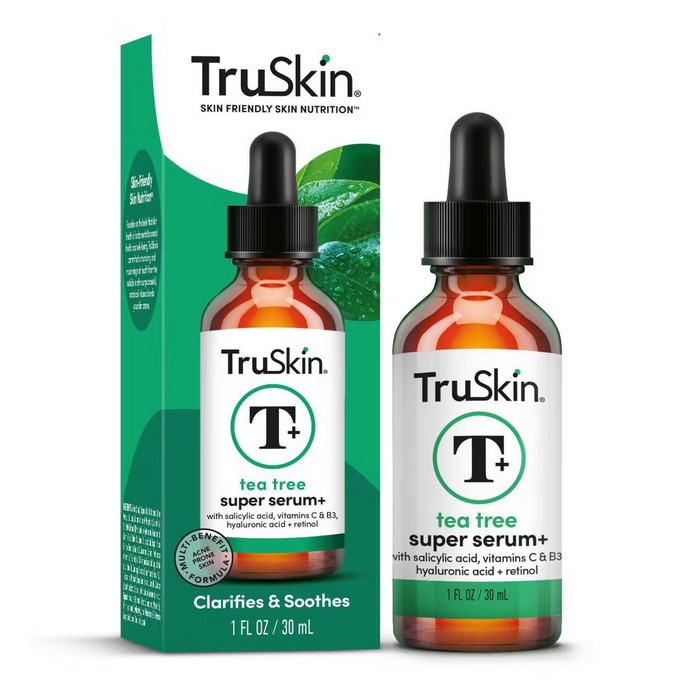 TruSkin Tea Tree Oil Super Serum + 1 fl oz Hyaluronic Acid Clarify skin piel