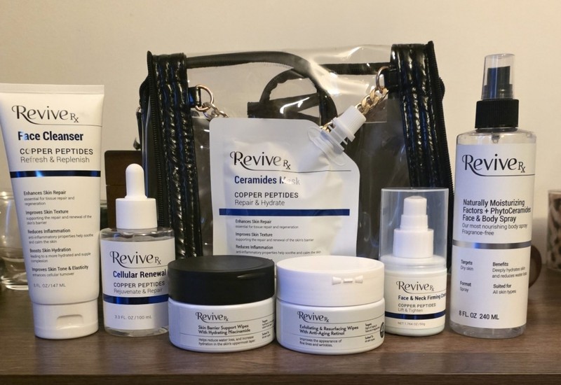 Revive Rx Complete 7 PCS Copper Peptides Skin Care Set Anti-Aging +Viral PVC Bag