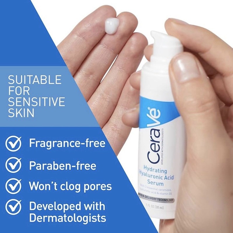 CeraVe Hydrating Hyaluronic Acid Serum Face Vitamin B5 Ceramides - 1 Oz gallery