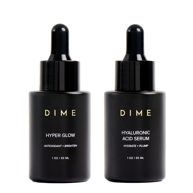 DIME Beauty Serum Set Hyaluronic Acid and Vitamin C Face Serum Duo for Dark …