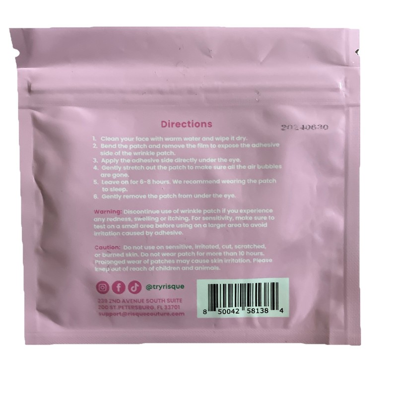 Risque Reusable Eye Wrinkle Gel Pads Patches Tighten Eye Bag Treatment Skincare. gallery