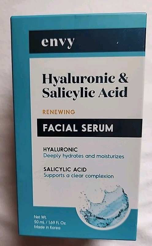 ENVY Hyaluronic & Salicylic Acid Renew Facial Serum Clear Skin Moisturizer 1.69