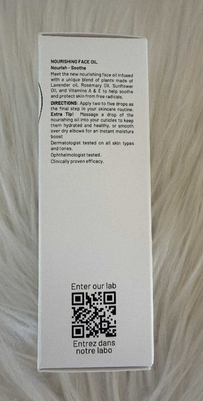 Dr. B Lab Nourishing Face Oil Huile Visage Vitamins A & E + Lavender 30ml gallery