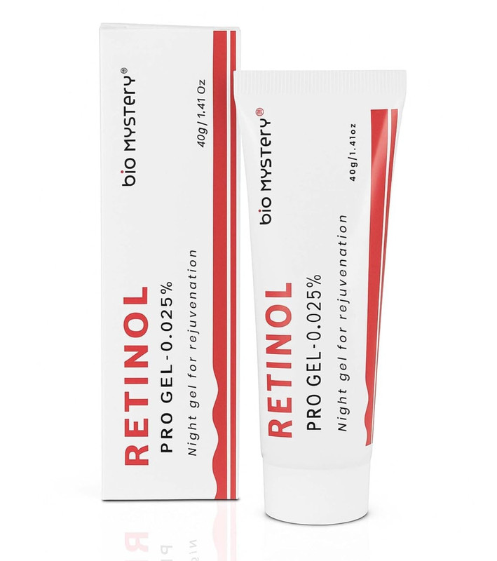 Bio Mystery Retinol Pro Night Gel 0.025% for Face – 40 gm Free Shipping