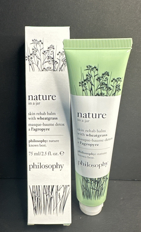 Philosophy Nature In A Jar Skin Rehab Balm Wheatgrass 2.5 fl.oz. SEALED