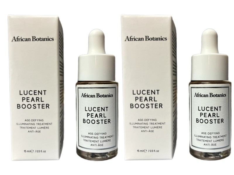 2x African Botanics LUCENT PEARL BOOSTER Age-Defying Illuminating Treatment .5oz