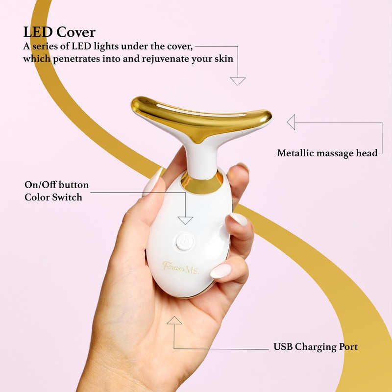 Red Light Therapy for Face and Neck, Facial Massager Sculpting Tool with 7 Color gallery